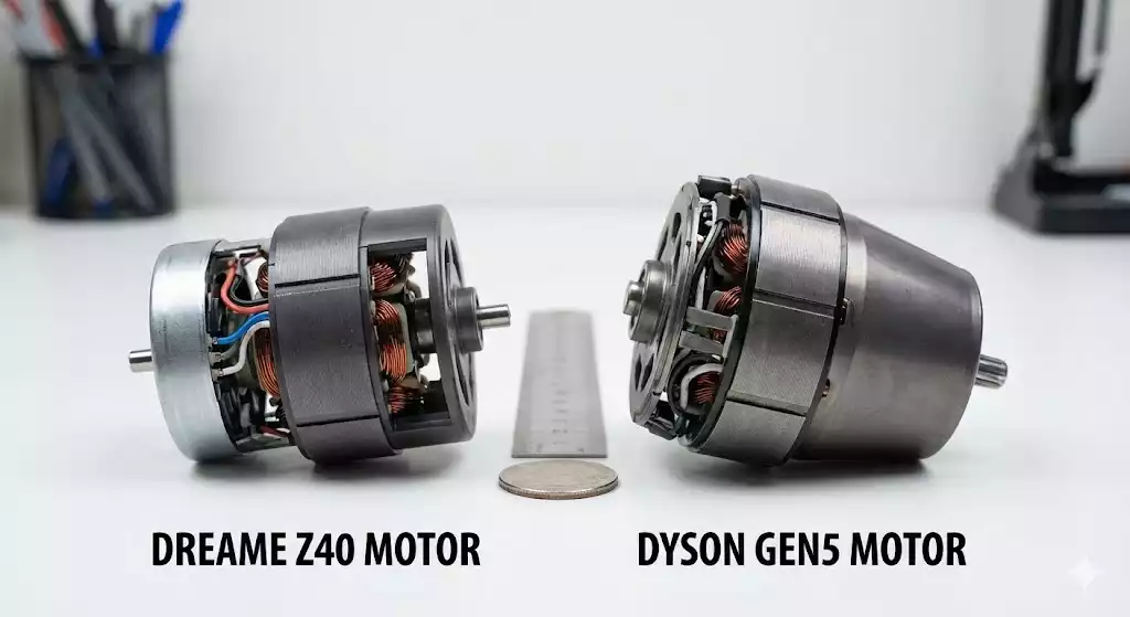 Visualisation graphique de la différence de taille entre les blocs moteurs (Rendu 3D basé sur les fiches techniques)