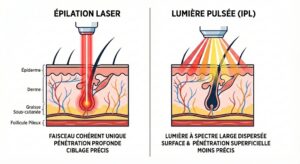 Lire la suite à propos de l’article Épilation Laser ou Lumière Pulsée (IPL) : Comparatif Médical, Efficacité et Risques