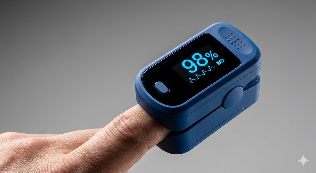 Oxymètre Spengler Oxystart affichage OLED sur doigt