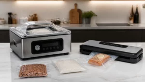 Lire la suite à propos de l’article Machine sous vide à cloche ou aspiration extérieure : que choisir ?